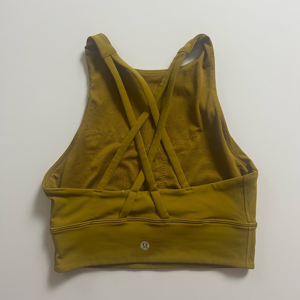 Lululemon Energy Sports Bra in Mustard Yellow